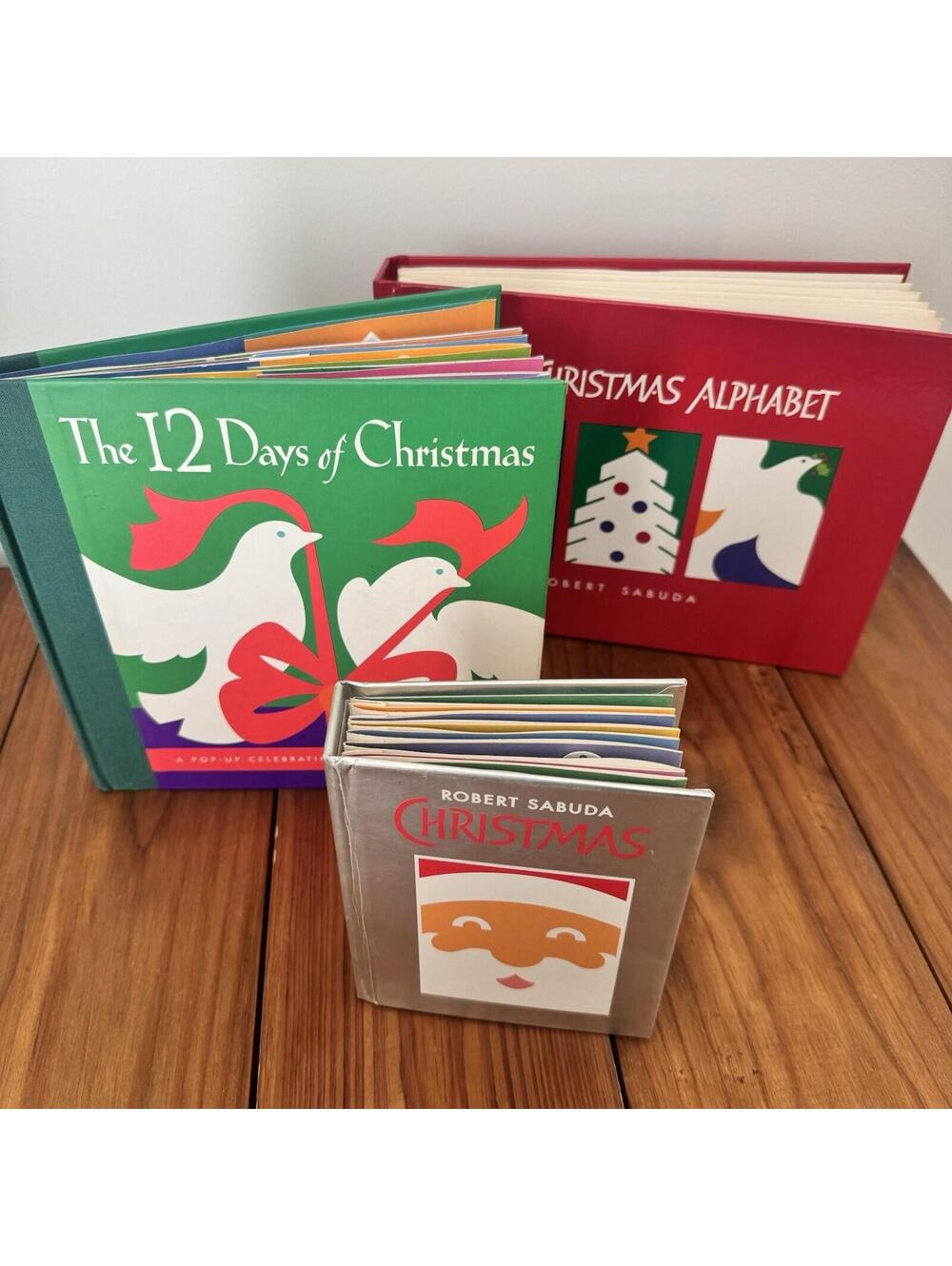 Christmas A Pop-up Celebration Christmas Alphabet 3 Books Robert Sabuda Art